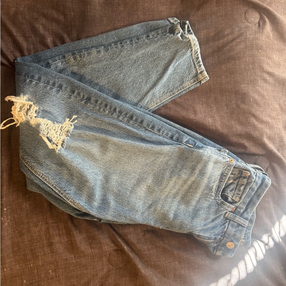 American Eagle Outfitters Blue Distressed Jeans